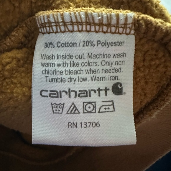 Carhartt Toddler Boys’ Brown Full Zip Hoodie Sweatshirt Sherpa Lined Size 2T - Picture 7 of 7